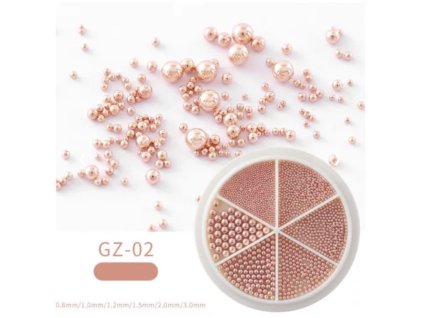 Rosegold korálky kaviár na nechty Mini 5 g
