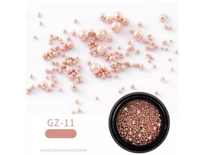 Rosegold korálky kaviár na nechty Mini 3 g