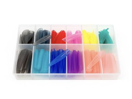 Farebné formy na modelovanie nechtov 10 farieb, 100 ks sada