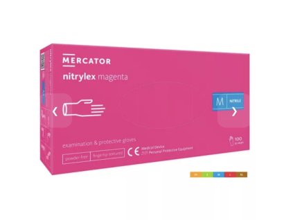 Nitrilex Basic pink nepudrované rukavice