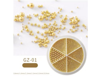 Zlaté korálky  kaviár na nechty Mini 3 g