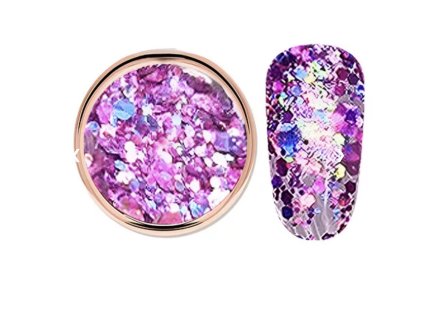 Dekoratívny fliter vo fialovej farbe s holografickým efektom 45