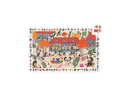 DJECO Vyhledávací puzzle Ježčí škola
