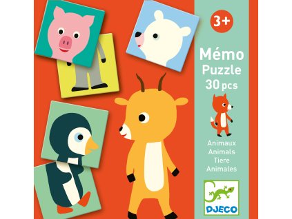 DJECO Puzzlové pexeso zvířecí kamarádi
