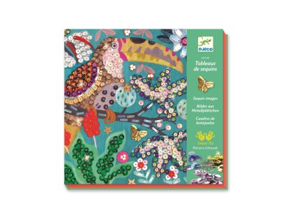 DJECO Kreativní sada flitrové obrázky Tropical