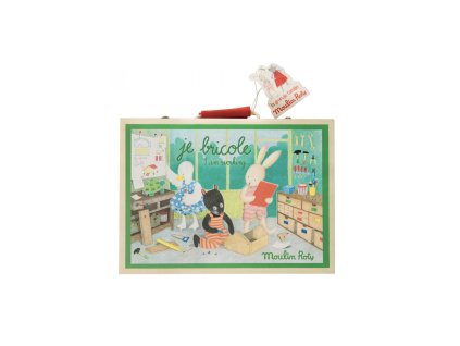 MOULIN ROTY Dřevěný kufřík s nářadím