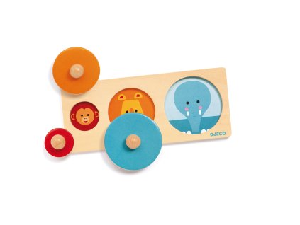DJECO Vkládací puzzle Kolečka