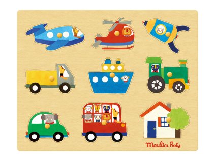 MOULIN ROTY Vkládací puzzle Dopravní prostředky