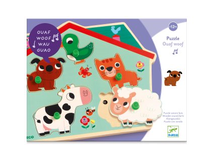 DJECO Vkládací puzzle Domací zvířátka