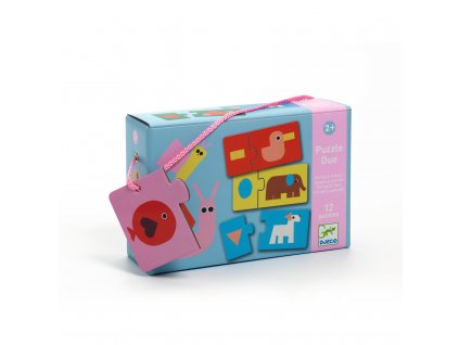 DJECO Duo puzzle Tvary a zvířátka