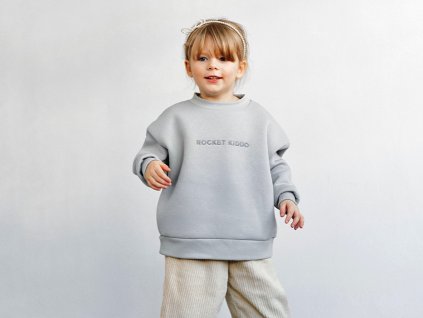 lunamies fashion detska mikina rocket kiddo–misty green img 01