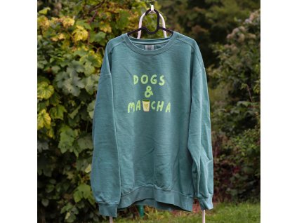 Mikina „Dogs & Matcha"