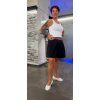 Černé plus size kraťasy s páskem