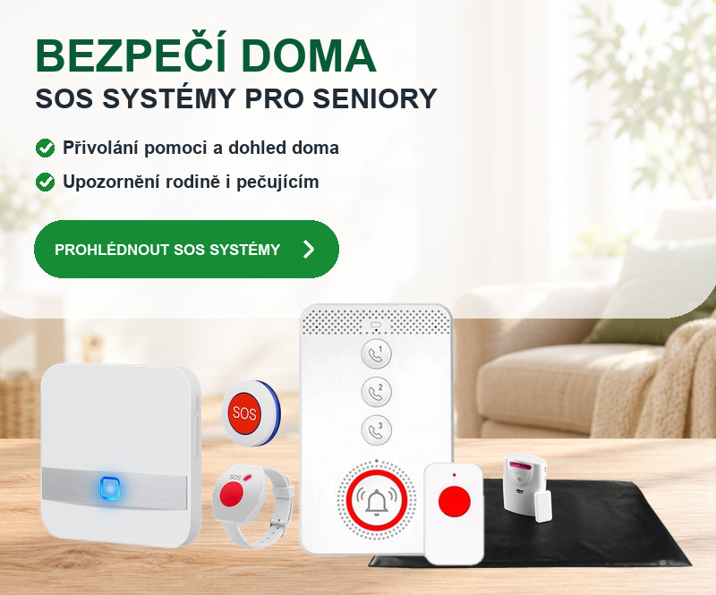 Domácí SOS systémy pro seniory – Pflegeruf Home, SafeCall Home 4G a SafeStep