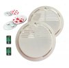 2x smoke detector and batteries