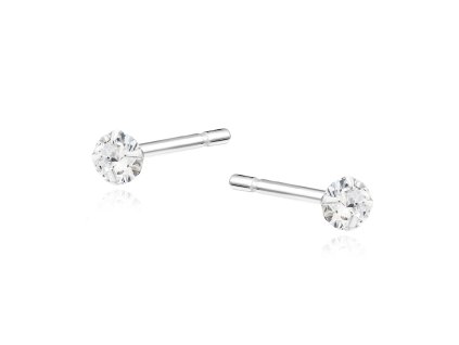 Minimalistickí stříbrné náušnice 3mm se zirkonem od LUNICA.cz