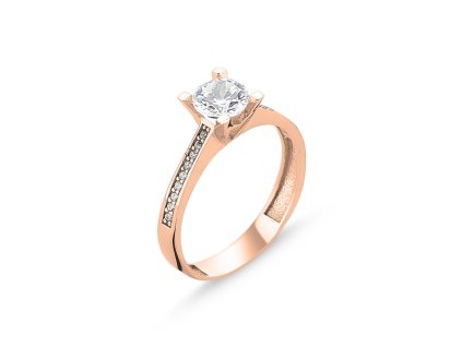 Stříbrný zásnubní prstýnek ROSE GOLD - LUNICA.cz