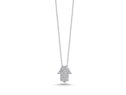 Stříbrný náhrdelník HAMSA - LUNICA.cz