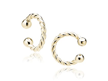 Stříbrná záušnice CORD GOLD 1ks - LUNICA.cz