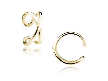 Stříbrná záušnice CRISS GOLD 1ks - LUNICA.cz