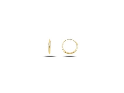 Stříbrné kroužkové náušnice 8mm GOLD - LUNICA.cz