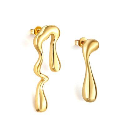 Náušnice GOLD STAIN - LUNICA.cz