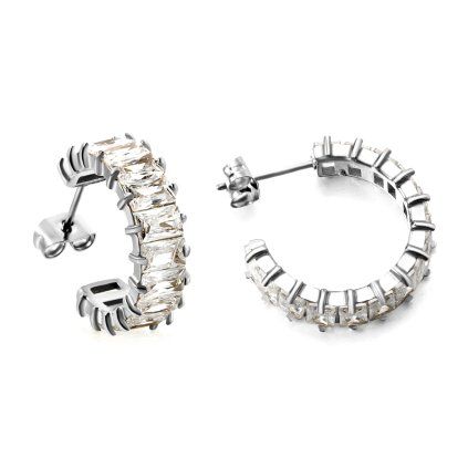 Náušnice ČIRÝ PŮLKRUH - LUNICA.cz