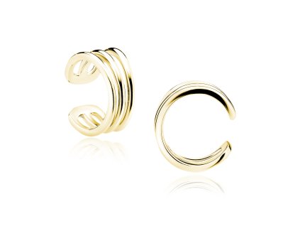 Stříbrná záušnice 1ks GOLD - LUNICA.cz