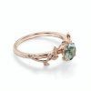 Stříbrný prsten MECHOVÝ ACHÁT ROSE GOLD - LUNICA.cz