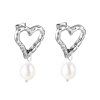 Náušnice SRDCE S PERLOU - LUNICA.cz