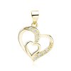 Stříbrný přívěsek zlatá srdíčka - LUNICA.cz