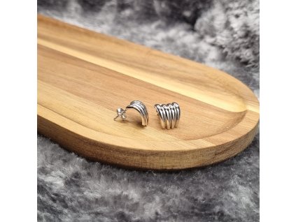 Vlny - stříbrné náušnice 25135