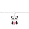 Pandička - dětský stříbrný náramek