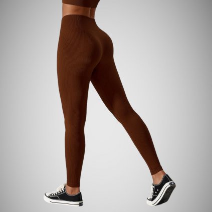 Rovátkolt Sötét Barna Leggings