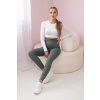 Bézs bordázott leggings 21499-U (Méret UNI, Szín Bézs)