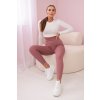 Bézs bordázott leggings 21499-U (Méret UNI, Szín Bézs)