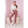 Bézs bordázott leggings 21499-U (Méret UNI, Szín Bézs)