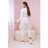 Bézs bordázott leggings 21499-U (Méret UNI, Szín Bézs)