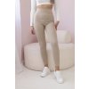 Bézs bordázott leggings 21499-U (Méret UNI, Szín Bézs)