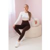 Bézs bordázott leggings 21499-U (Méret UNI, Szín Bézs)