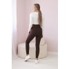 Bézs bordázott leggings 21499-U (Méret UNI, Szín Bézs)