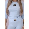 Bordázott szett blúz + leggings 23961-U (Méret UNI, Szín Mentazöld)