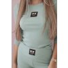 Bordázott szett blúz + leggings 23961-U (Méret UNI, Szín Mentazöld)