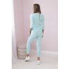 Bordázott szett blúz + leggings 23961-U (Méret UNI, Szín Mentazöld)