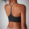 Fekete Fitness Top Strip