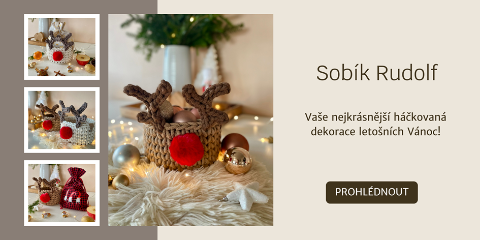 Háčkovaný košík Sobík Rudolf