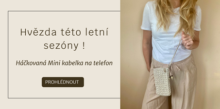 Háčkovaná Mini kabelka na telefon