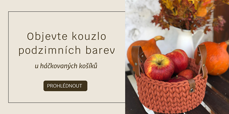 Háčkované košíky v podzimních barvách