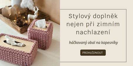 Háčkovaný obal na kapesníky