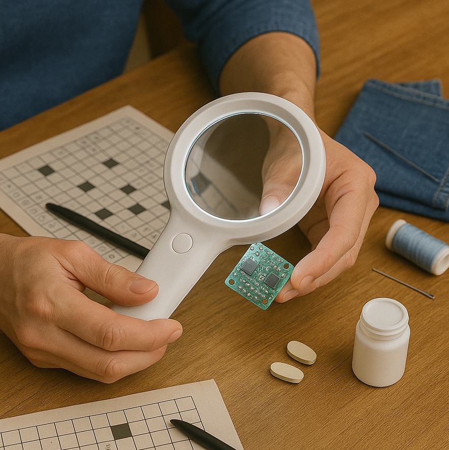 Lupy s LED osvětlením - univerzální pomocník v domácnosti